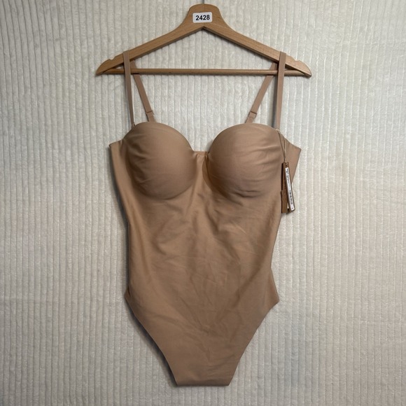 Skims Underwire Body Molded Thong Bodysuit Size XL Clay NWT $120